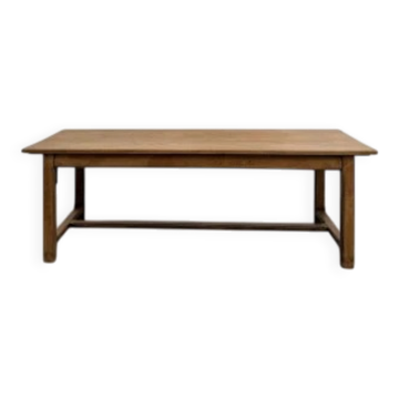 Solid oak farmhouse table, 1970s