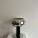 Vintage table lamp, chrome and black lacquered metal, Italy 1960