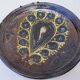 Decorative plate, glazed ceramic, floral design.