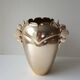 Art deco metal vase signed luxium france