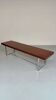 Antique and XXL Italian design coffee table from the 70s, rosewood veneer