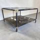 Vintage coffee table in smoked glass
