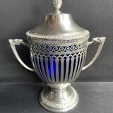 Drageoir, jam maker – Silver metal and blue crystal