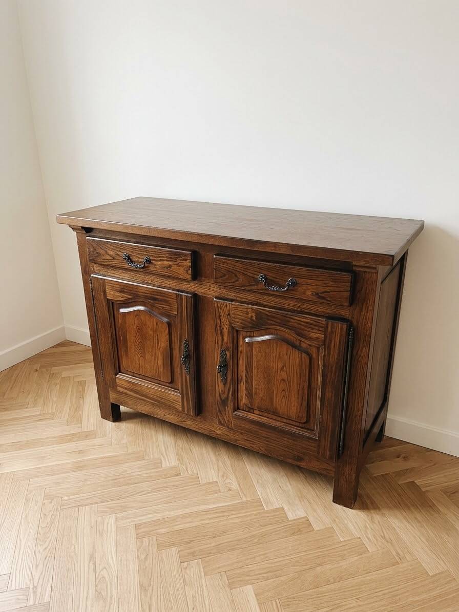 Buffet ancien rustique en bois massif