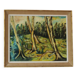 Vintage landscape painting