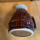 Vintage flamed ceramic barrel-shaped pichet in old style revol 1l #
