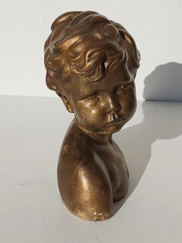 Bust child plaster Dalou