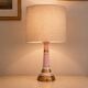 Vintage Pink & Gold Porcelain Table Lamp