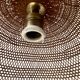 Straw pendant light, new 1m fabric cable, porcelain ceiling light
