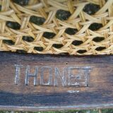 2 Thonet No. 10 chairs, 1870 version, new caning