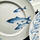 Villeroy & Boch Pescara porcelain set blue fish 6 plates + dish