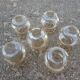 Lot de 6 globes en verre ambré