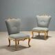 Antique baroque chairs in carved wood, Italy, 20th century