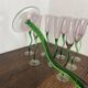 Coupes à champagne, verre soufflé, tulipe