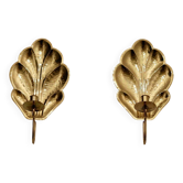 Pair Of Mid Century Swedish Brass Sconces By Firma Lars Holmström Circa 1950's