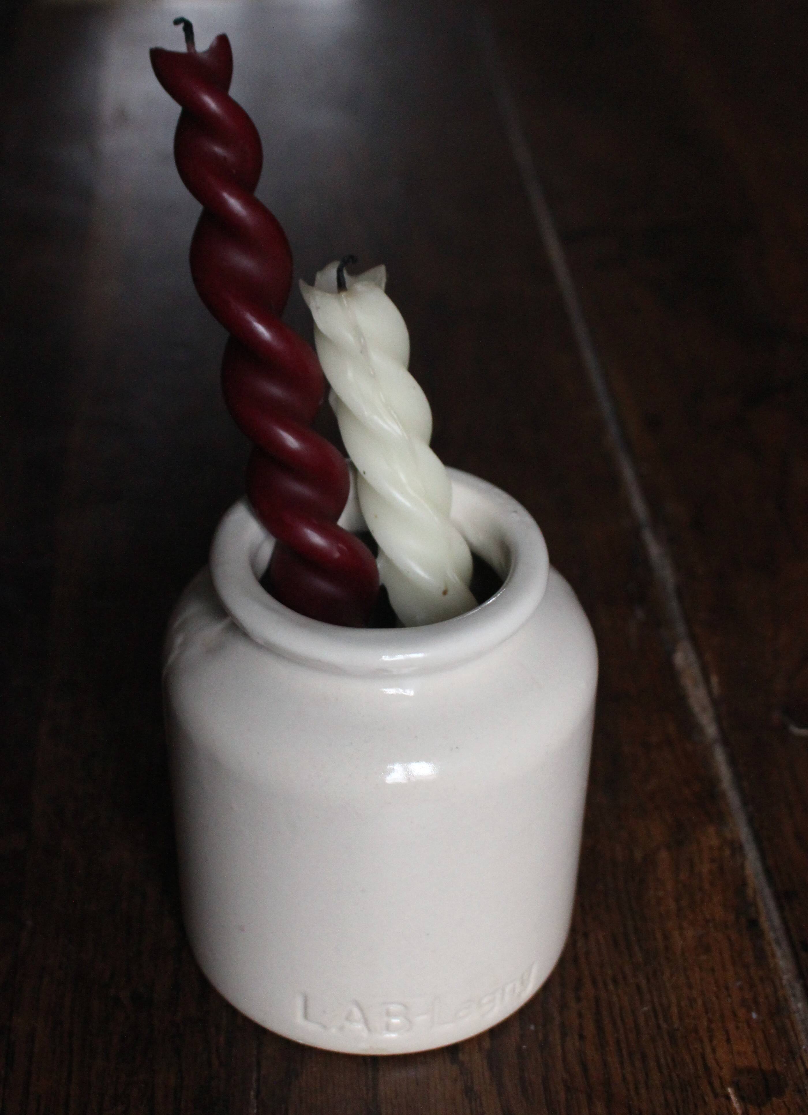 Glazed stoneware vase pot Lab-Lagny vintage