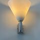 Vintage chrome and sandblasted glass wall lamp, Italy, 1990