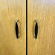 1950s modernist bookshelf, light oak, vintage