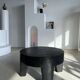 Coffee table en bois massif monoxyle noir