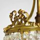 Bronze chandelier and Louis XVI pendants