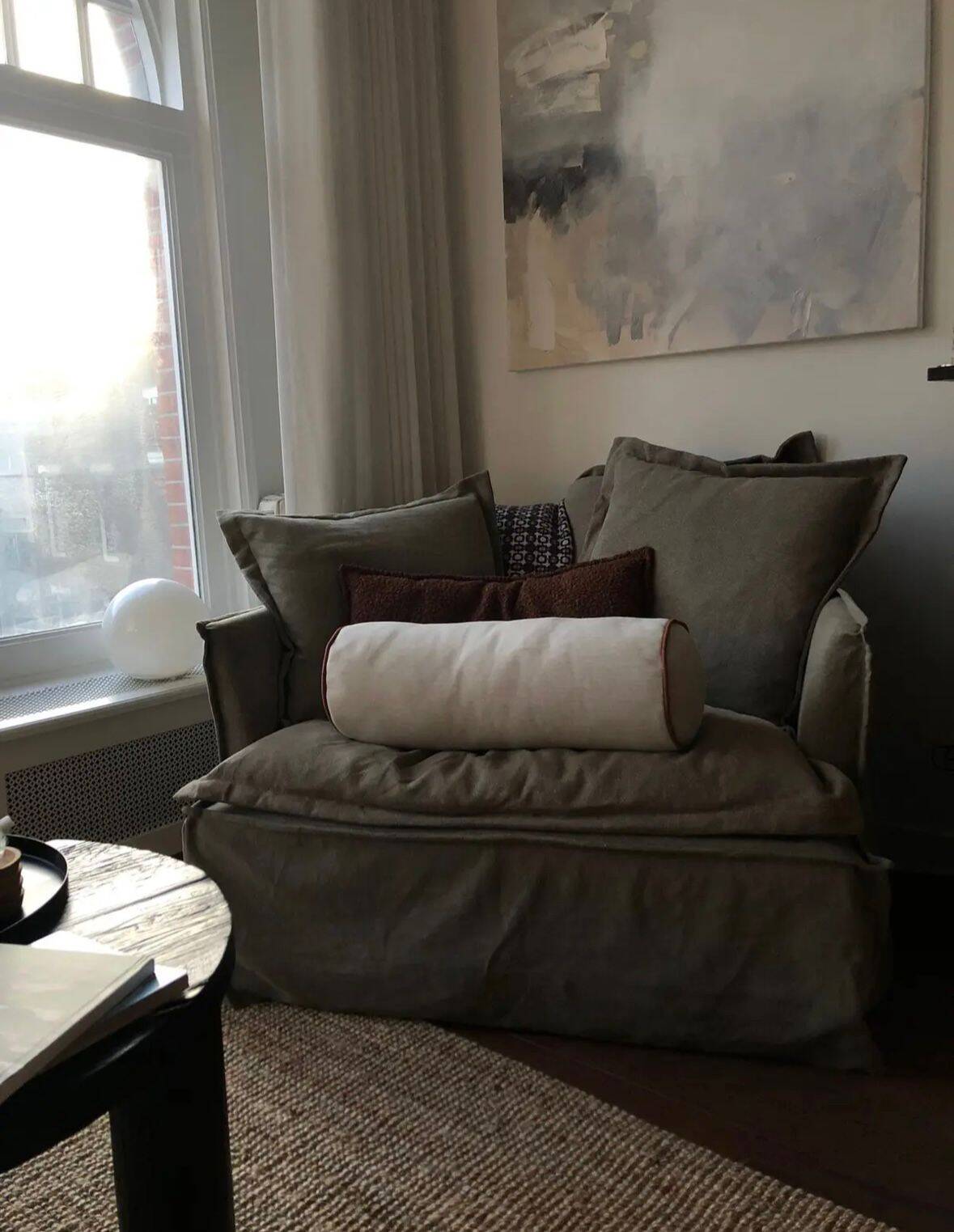 Jotex Gardanne chair in olive green