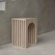 Table d'appoint balance en travertin