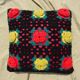 Wool cushion crochet vintage year 60