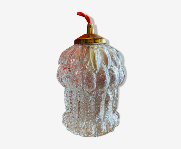 Suspension globe pressé transparent - circa 60