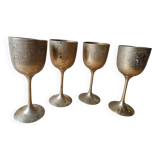 Set of 4 Calisse Brass Glasses