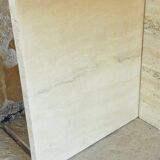 Vintage side table in travertine, circa 1980s.