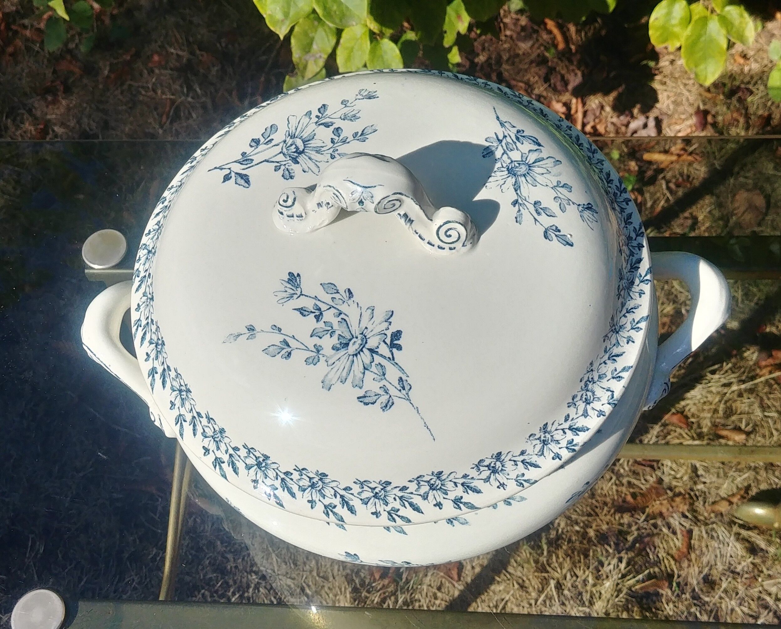 Large soup pot Terre de Fer de Luneville K &G model Paquerette late 19th
