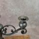 Antique chandelier in stamped tin – 3 branches