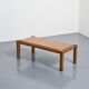 Two-tone wooden graphic coffee table, circa 1960.