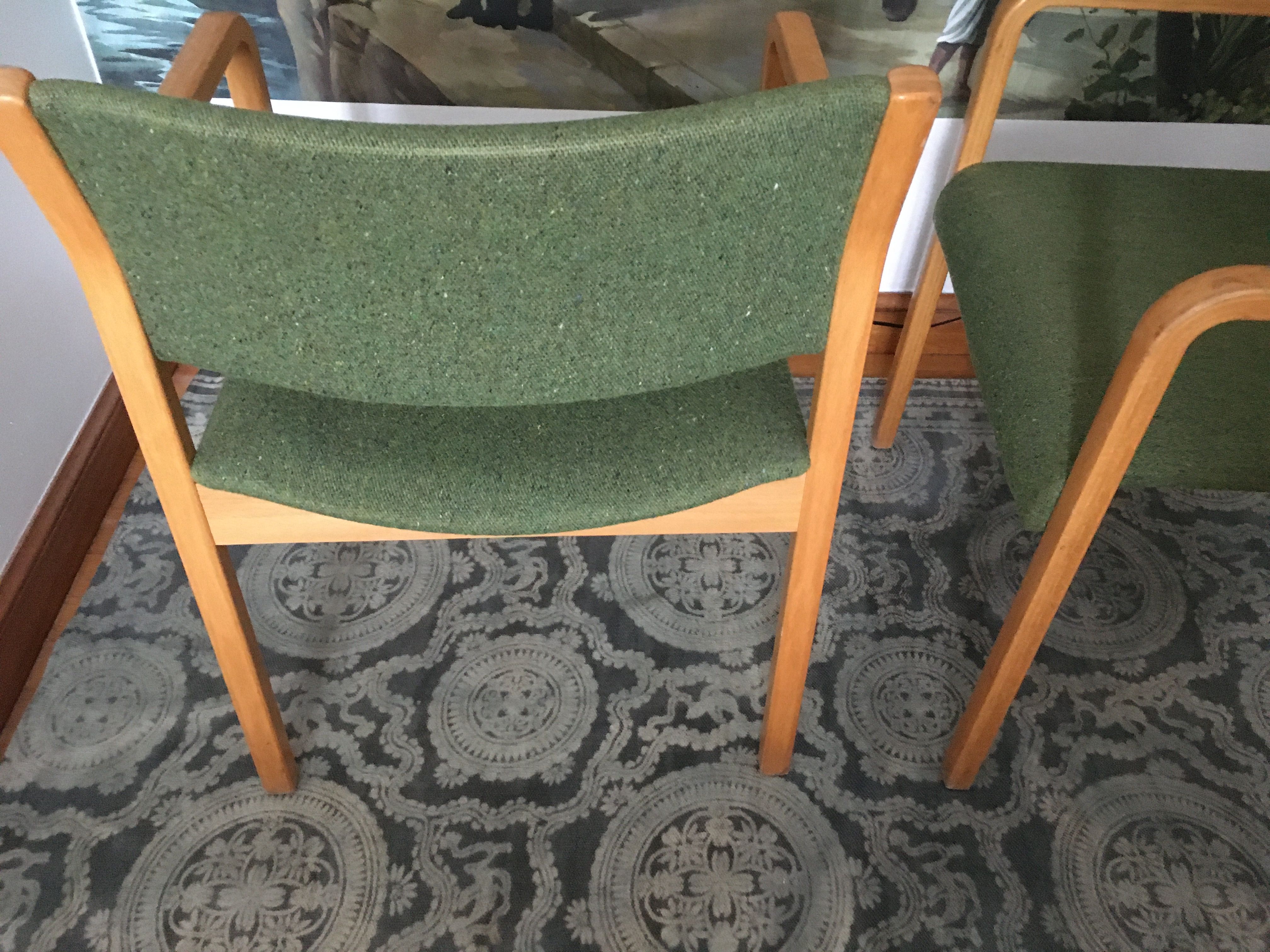 Curved wooden chairs by Wilhelm Ritz for Wilkhahn 1960/1970 - Set of 2