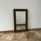 Antique french brass bistro mirror