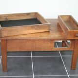 Rustic farm house table with 2 1930 drawers