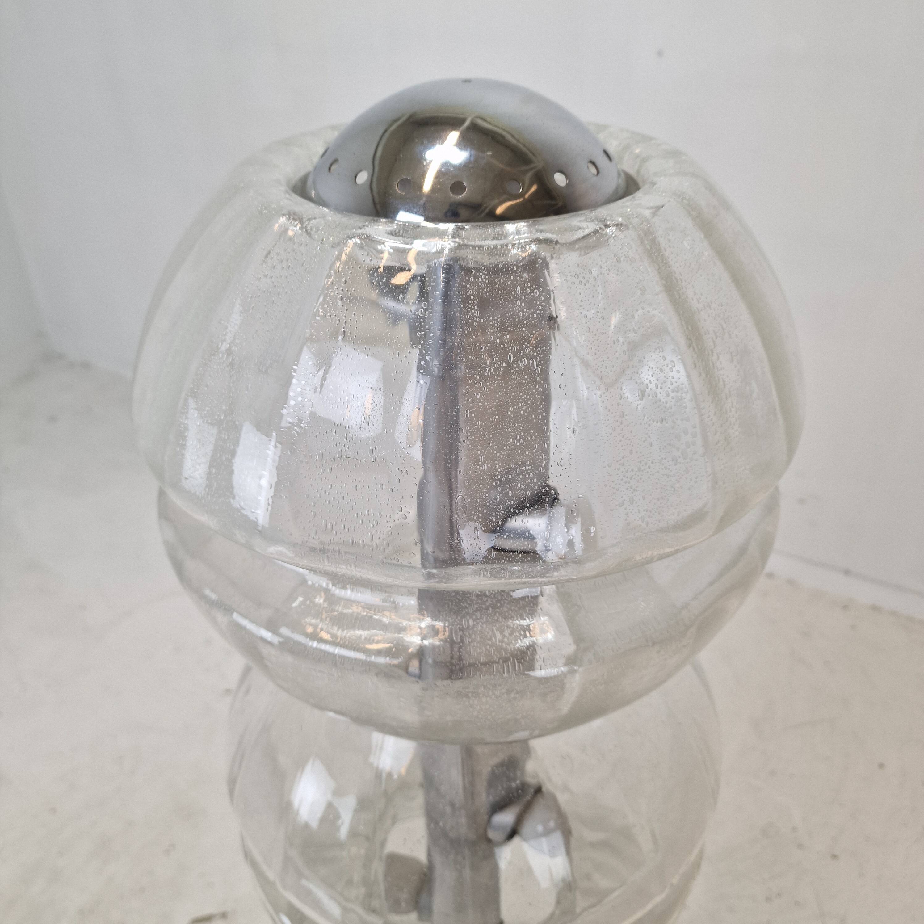 Lampadaire italien en verre space age, années 1980