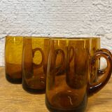 Amber Glass Sangria Cups