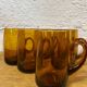 Amber Glass Sangria Cups
