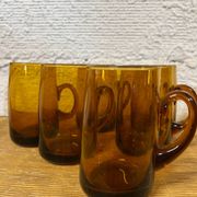 Tasses à sangria en verre ambré