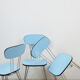 Chaises en formica à pieds eiffel