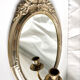 Grand porte-bougie mural vintage en miroir