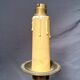 Antique Empire Column Lamp Base Brass Gilded Green Candle Holder Chandelier 4