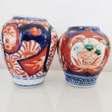 Set of two miniature vases imari japan meiji
