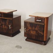 Pair of bedside tables by Jindrich Halabala for Up Zavody art deco 1950