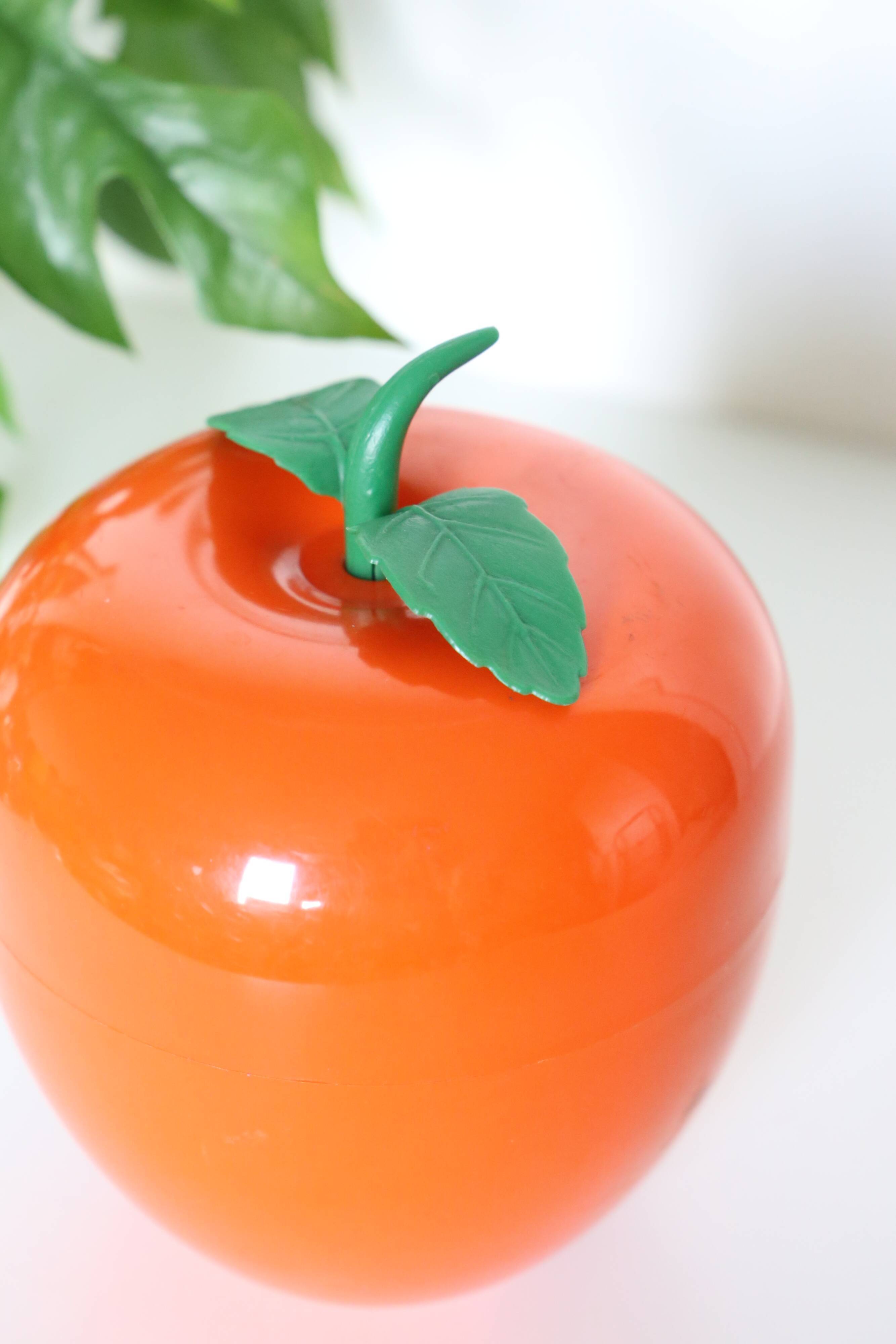 Orange ice bucket, vintage