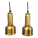 Two beautiful perforated brass hanging lamps, Danish and from the 1980s.
