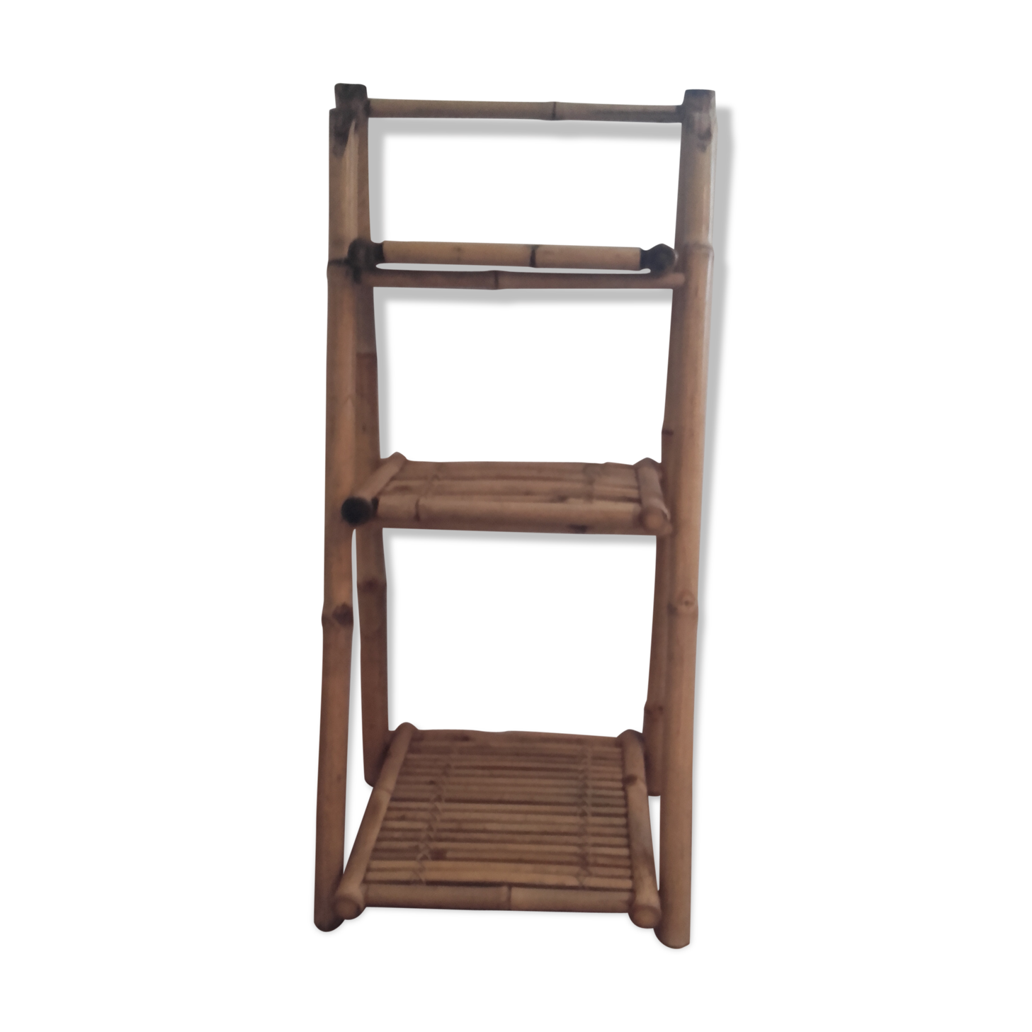 Bamboo ladder shelf