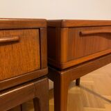 Pair of bedsides in teck