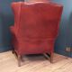 Large English sheepskin wingback armchair - Wingback chair - Arm chair